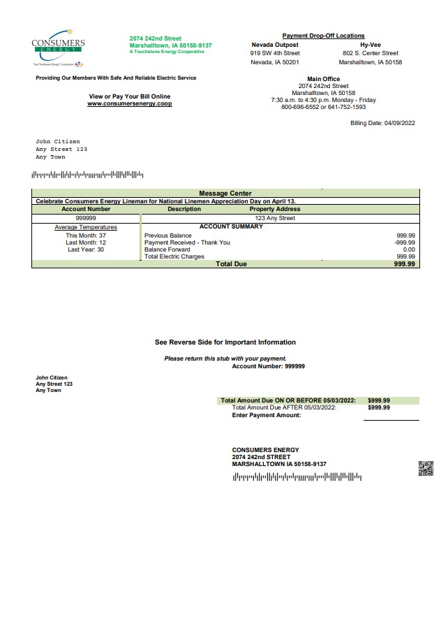  Minol USA business utility bill 